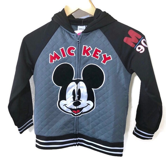 Disney Other - Disney Kids Jacket Mickey Mouse Appliqué Hoodie